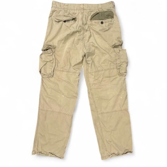 No Boundaries Cargo Pants Mens 32x32 Khaki Sand Utility Multi Pocket Carpenter - Picture 2 of 10